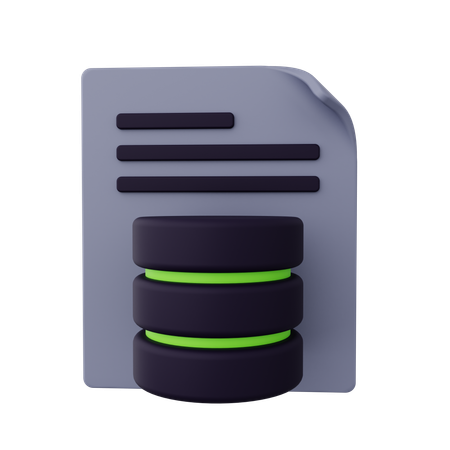 Archivo de base de datos  3D Icon