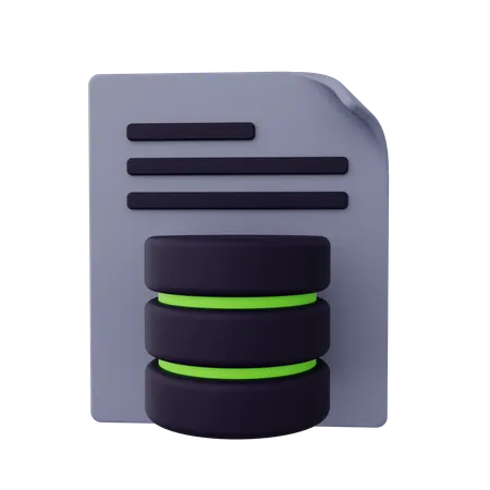 Archivo de base de datos  3D Icon