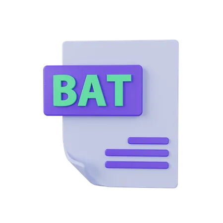 Archivo bat  3D Icon