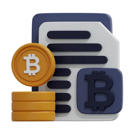 Archivo bitcoin  3D Icon