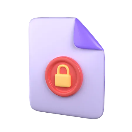 Archivo bloqueado  3D Icon