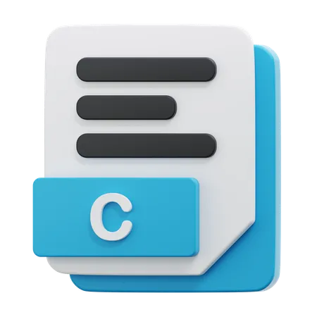 Archivo c  3D Icon