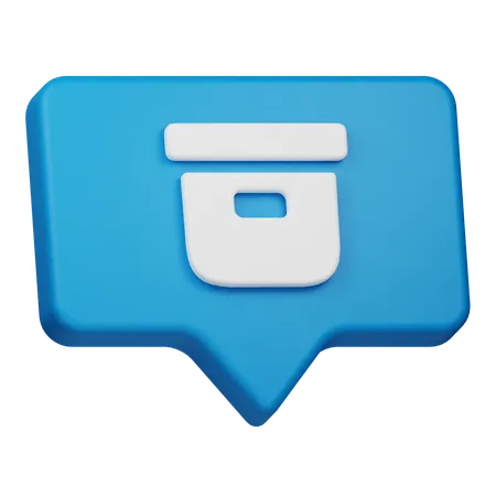 Archivar chat  3D Icon