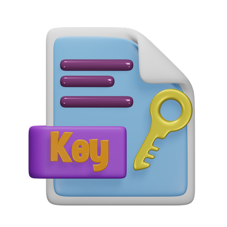 Archivo de clave  3D Icon