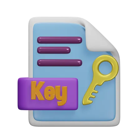 Archivo de clave  3D Icon