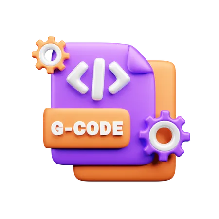 Archivo de código G  3D Icon