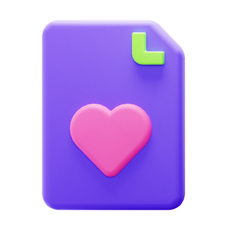 Archivo del corazón  3D Icon