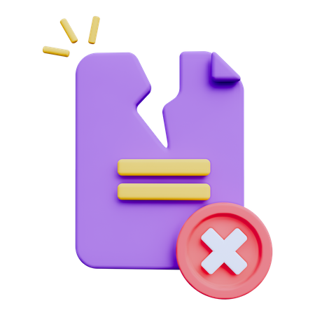Archivo corrupto  3D Icon