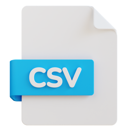 Archivo CSV  3D Icon