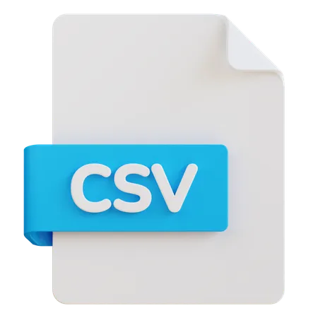 Archivo CSV  3D Icon