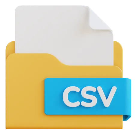 Archivo CSV  3D Icon