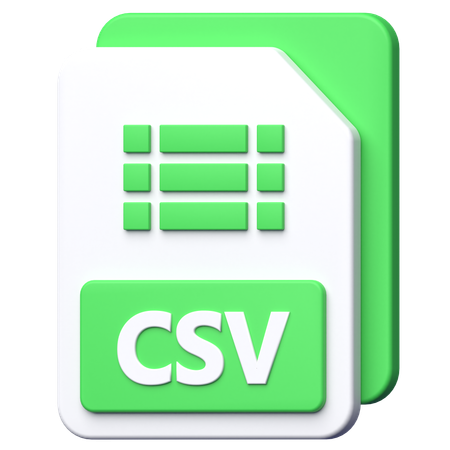 Archivo CSV  3D Icon