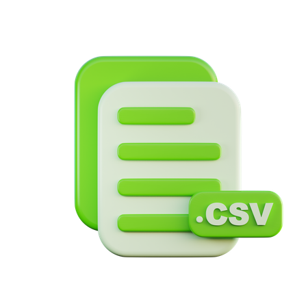 Archivo CSV  3D Icon