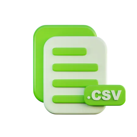 Archivo CSV  3D Icon