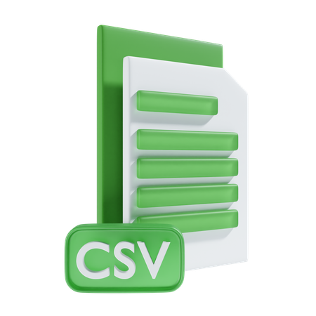 Archivo CSV  3D Icon