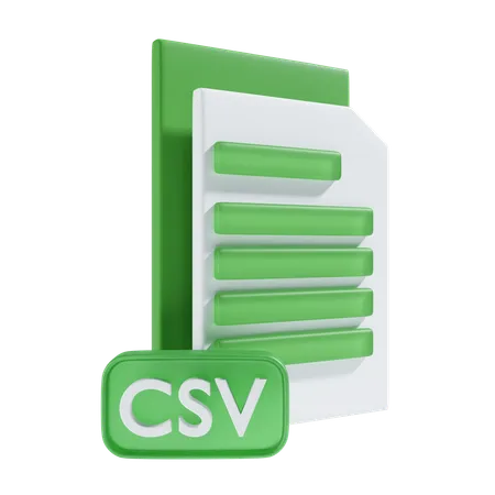 Archivo CSV  3D Icon