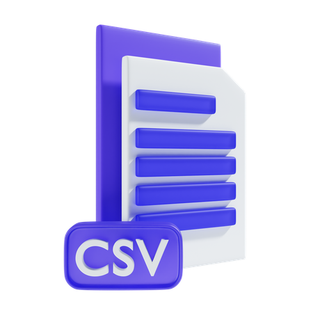 Archivo CSV  3D Icon