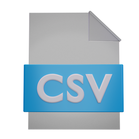 Archivo CSV  3D Icon