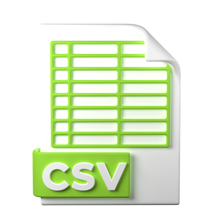 Archivo CSV  3D Icon