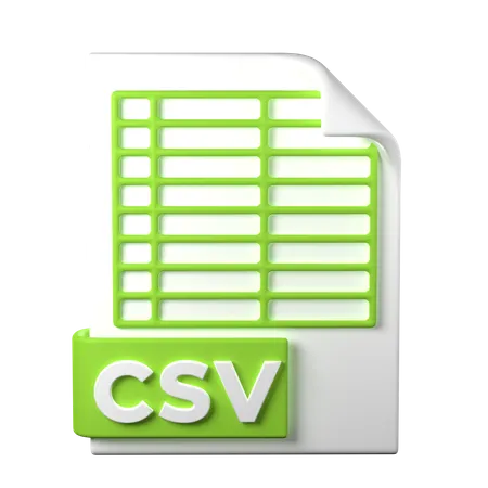 Archivo CSV  3D Icon