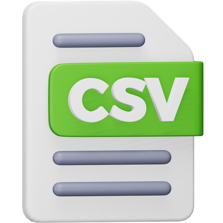 Archivo CSV  3D Icon