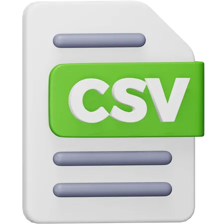 Archivo CSV  3D Icon