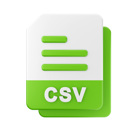 Archivo CSV  3D Icon