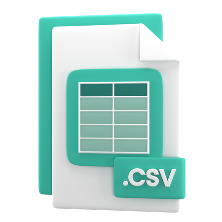 Archivo CSV  3D Icon