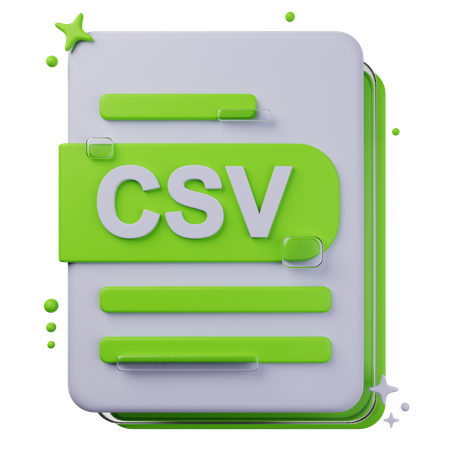 Archivo CSV  3D Icon