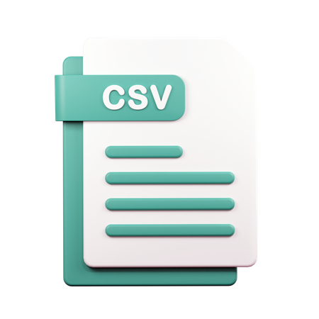 Archivo CSV  3D Icon