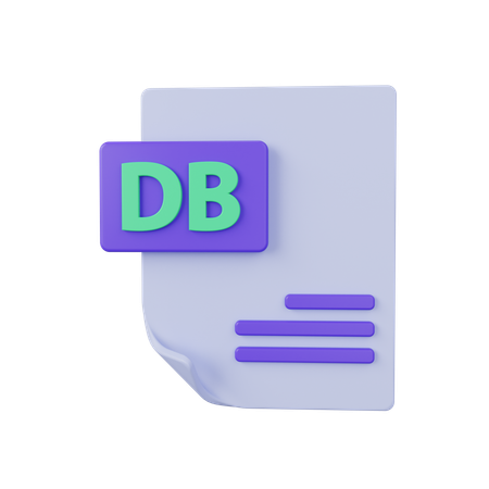 Archivo de base de datos  3D Icon