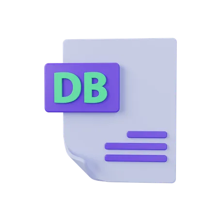 Archivo de base de datos  3D Icon