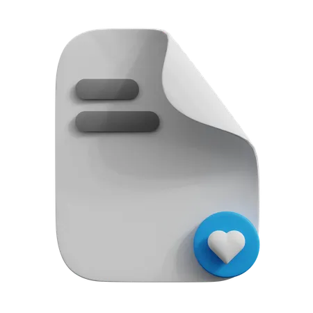 Archivo de amor  3D Icon