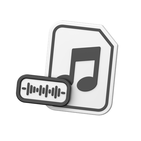 Archivo de audio  3D Icon