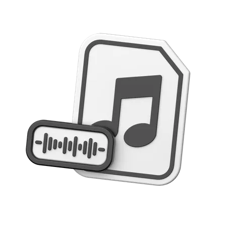 Archivo de audio  3D Icon