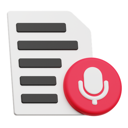 Archivo de audio  3D Icon