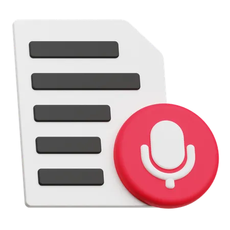 Archivo de audio  3D Icon