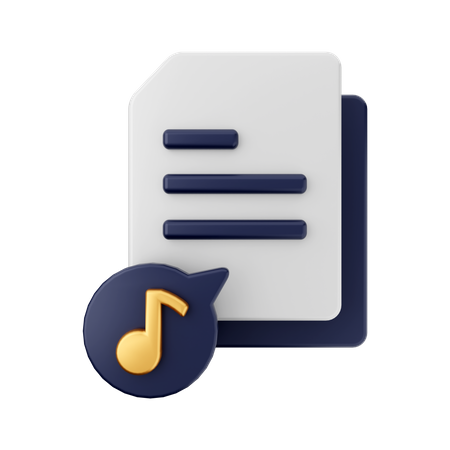 Archivo de audio  3D Icon