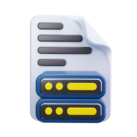 Archivo de base de datos  3D Icon