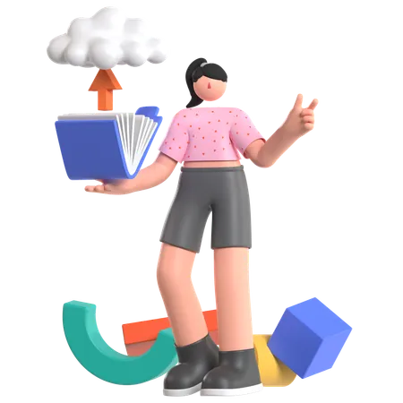 Archivo de carga de empleados  3D Illustration