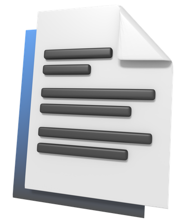 Archivo de documento  3D Icon