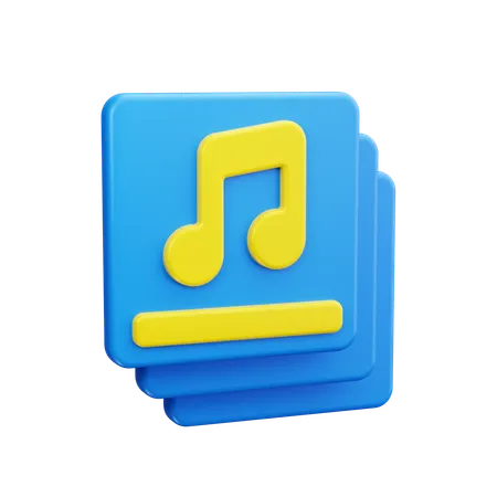 Archivo de música  3D Icon