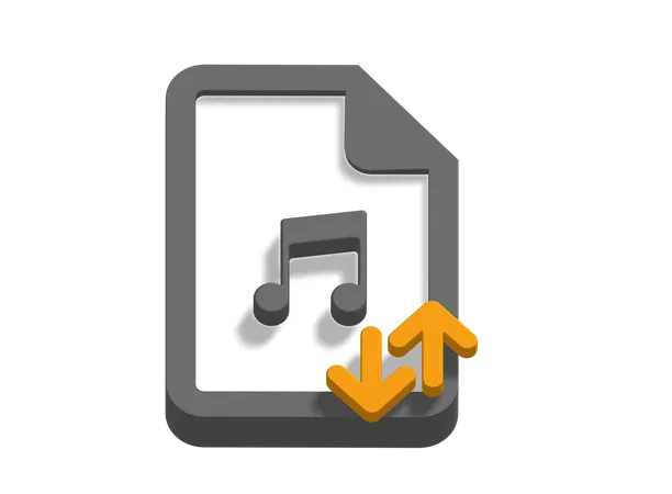 Archivo de música  3D Icon