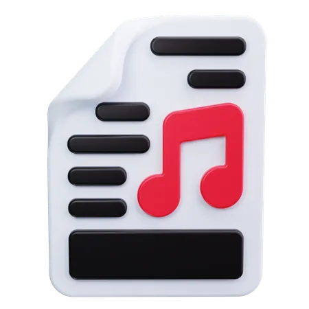 Archivo de música  3D Icon