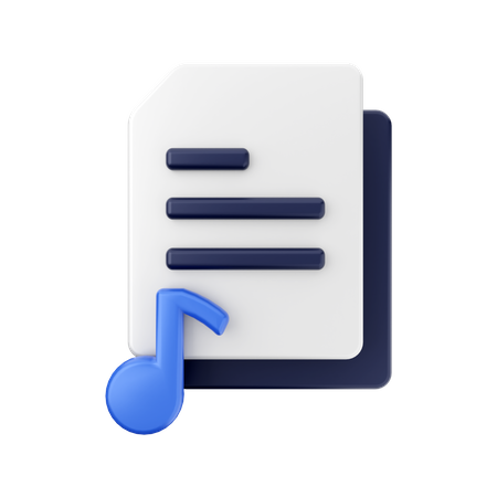 Archivo de música  3D Icon