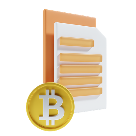 Archivo de pago bitcoin  3D Icon