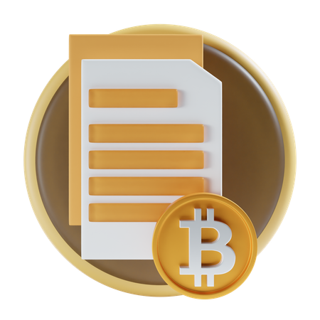 Archivo de pago bitcoin  3D Icon