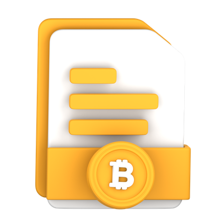 Archivo de pago bitcoin  3D Icon