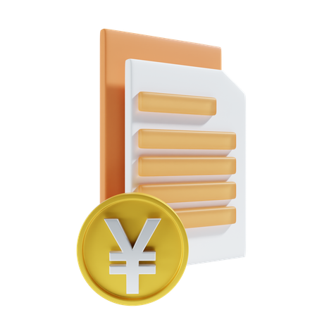 Archivo de pago en yenes  3D Icon