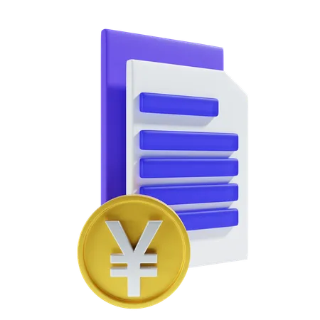 Archivo de pago en yenes  3D Icon